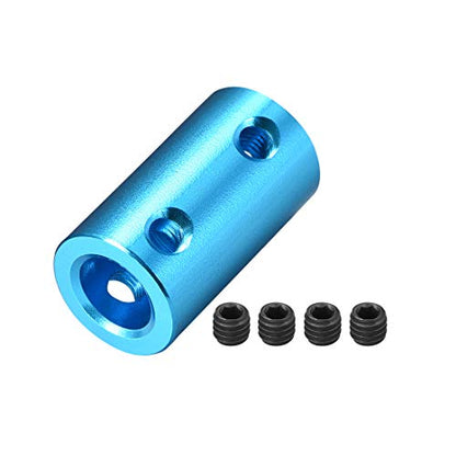 uxcell 4mm to 8mm Bore Rigid Coupling Set Screw L25XD14 Aluminum Alloy,Shaft Coupler Connector,Motor Accessories,Blue - size: 4mm to 8mm