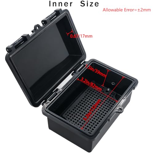 Junction Box, Hinged Black Cover IP67 Waterproof ABS Project Box with Mounting Plate Electrical Box Enclosure with Wall Bracket 5.9 x 3.9 x 2.8inch(150x100x70mm) - color: Black, size: 5.9"x3.9"x2.8"