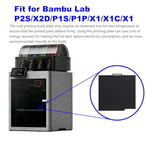for P2S/X2D/P1S/P1P/X1/X1C/X1E/A1 Cold Build Plate No Heating - color: For P2S/A1/X1/P1