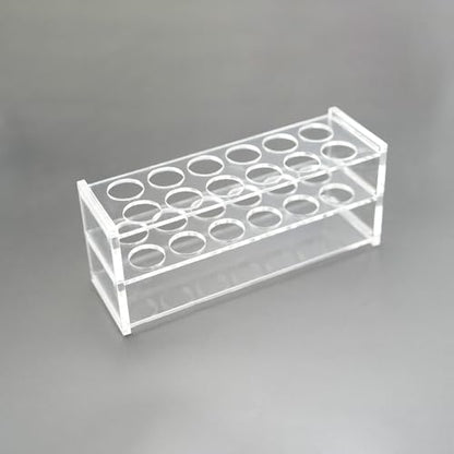 1 Pcs Clear Acrylic Test Tube Rack, 12 Holes for 25mL Tubes, 21mm Diameter - size: 21mm