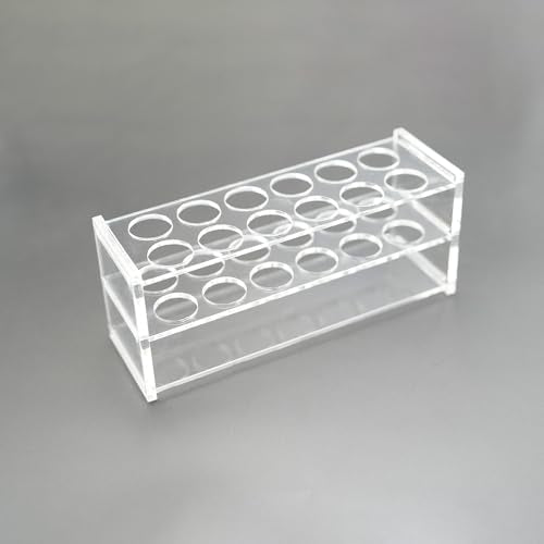 1 Pcs Clear Acrylic Test Tube Rack, 12 Holes for 25mL Tubes, 21mm Diameter - size: 21mm