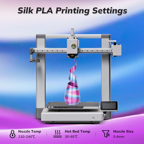 AMOLEN Silk PLA 3D Printer Filament, Shiny Multicolor Rainbow PLA Filament 1.75mm, Fast Color Change PLA 3D Printing Filament for Most FDM 3D Printer, Blue Purple White, 1kg (2.2lbs) - color: Blue/Purple/White