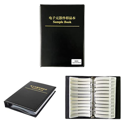 SMD Capacitor 0603 Book (0.5pF-2.2uF) SMT Chip Kit 90 Value x 50pcs = 4500pcs Capacitor Assortment Portfolio Folder Sample Book - size: C-0603