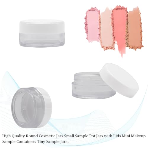50 Pcs Makeup Sample Containers 3g/5g Sample Containers with Lids Tiny Sample Jars for Skincare Cream Lotion Jewelry Beads DIY Crafts Travel (FZG/5g/Bai) - color: white, size: 5g