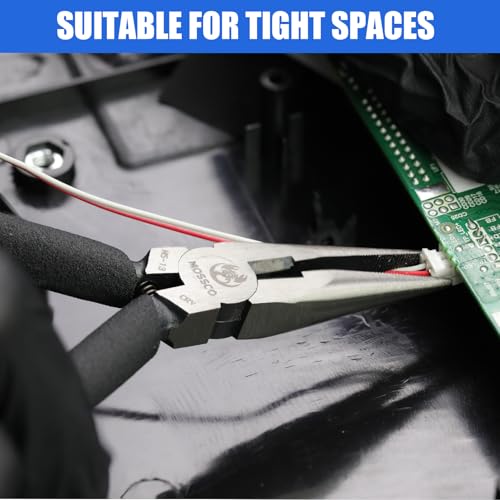 Needle Nose Pliers, 3Pcs 5" Mini Long Nose Pliers with Cutter, Serrated Jaw Precision Small Needle Nose Pliers for Jewelry Making, Bending Wire, Crafts, Electronic Repair - size: 5''-3 pack
