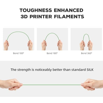 FLASHFORGE PLA Filament 1.75mm, 3D Printer Filament 1kg (2.2lbs) Spool, Dimensional Accuracy +/- 0.02mm, 3D Printing Filament Easy to Use and Fits for Most FDM 3D Printers (Green) - color: Green