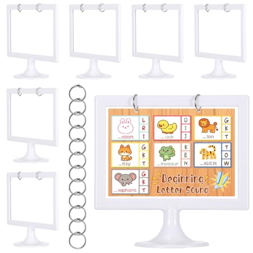 6 Pcs Mini Anchor Chart Holder, 6 x 8 Inch Learning Card Stand Anchor Chart Display for Classroom Teaching Holding Alphabet Number Vocabulary Paper Organization Interactive Displays - size: Size1