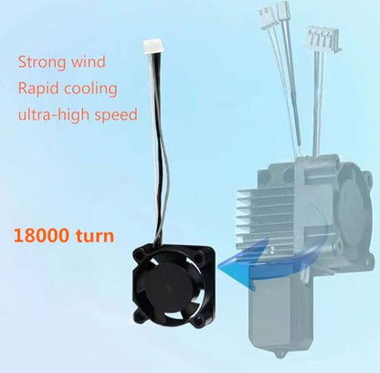 X1/X1C/X1E Complete Hotend with Fan 0.4mm Hardened Steel Nozzle - color: 0.4mm Hotend for X1/X1C/X1E