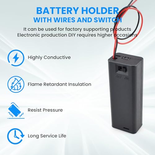 SDTC Tech 1 x 1.5V AA Battery Holder with Wires - size: 1AA