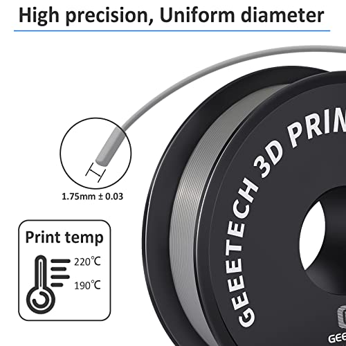 Geeetech Silver PLA Filament 1.75mm 1kg - color: 1kg Pla New Silver
