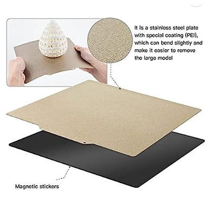 220x240mm Magnetic PEI Build Plate Double Sided Flexible for 3D Printer Spring Steel Print Surface