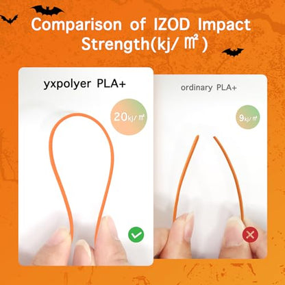 YXPOLYER PLA Plus Filament Food-Grade 1.75mm 3D Printing Filament Orange - color: Orange
