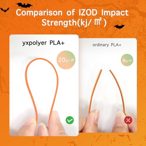 YXPOLYER PLA Plus Filament Food-Grade 1.75mm 3D Printing Filament Orange - color: Orange