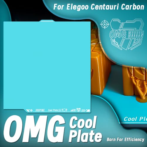Upgraded OMG Cool Plate for ELEGOO Centauri Carbon/Centauri Carbon 2, 260x271mm Thicker Magnetic CC/CC2 Build Plate with Supertack Smooth Surface, Easy Release 3D Printer Hotbed for PLA PETG Printing - size: 260x271mm for CC/CC2