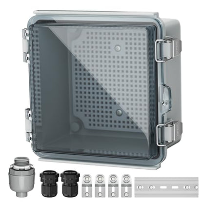 Joinfworld 6x6x4 Outdoor Electrical Box Weatherproof Junction Box - size: 5.9 x 5.9 x 3.5 inches