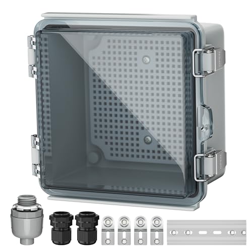 Joinfworld 6x6x4 Outdoor Electrical Box Weatherproof Junction Box - size: 5.9 x 5.9 x 3.5 inches