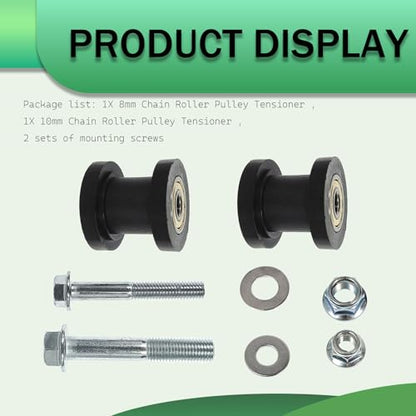 8mm and 10mm Chain Roller Pulley Tensioner Wheel Guide Per Replacement for 125cc 140cc 160cc Motorcycle Mini Bike Atv SSR XR125 CRF50 KLX110 Pitster Pit Dirt Bike Parts