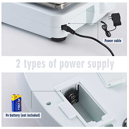 Lab Scale Balance Electronic Scales 5000g*0.01g high Precision Laboratory Digital Analytical Balance Gram Scale 0.01g Accuracy Digital Scientific Scale【Includes 500g*2 Weights】