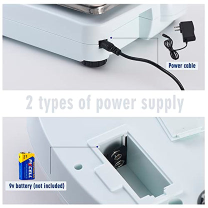 Lab Scale Balance Electronic Scales 5000g*0.01g high Precision Laboratory Digital Analytical Balance Gram Scale 0.01g Accuracy Digital Scientific Scale【Includes 500g*2 Weights】