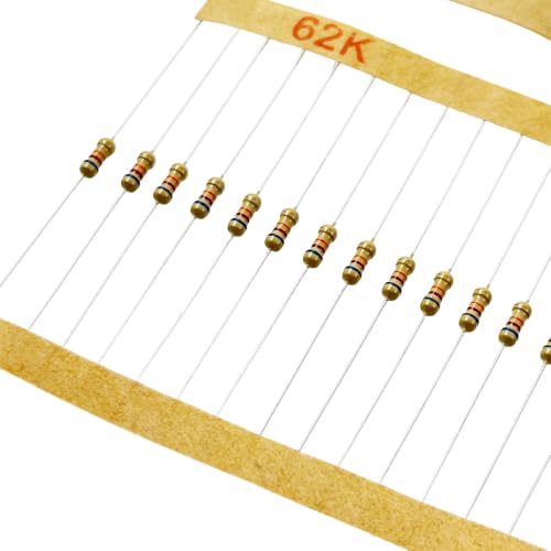 YEAZ 500pcs Resistor Kit 1/4W Carbon Film Resistors Assortment Book Design