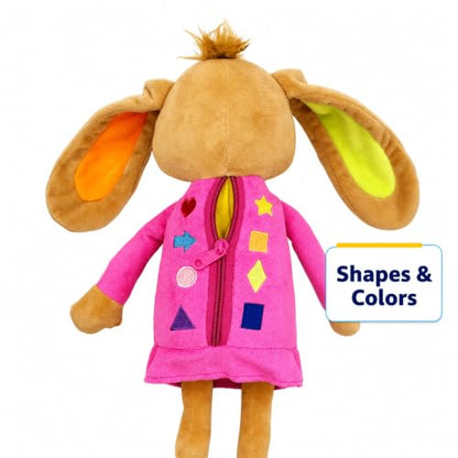June Garden 16" Bunnie Montessori Learn-to-Dress Plush Doll - color: Bunnie