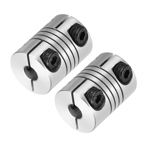 MECCANIXITY 2 Pcs 5 to 5mm Flexible Shaft Coupling 20mm L 15mm Dia - size: 5 to 5mm