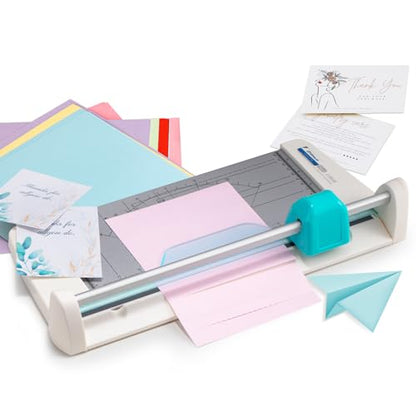 4-in-1 Portable Rotary Paper Cutter for Crafting, 12 Inch Cutting Length