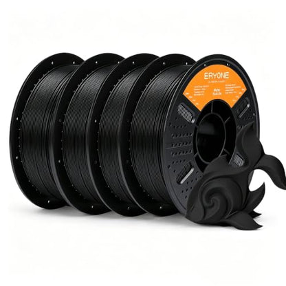 ERYONE Matte PLA Basic 3D Printer Filament 1.75 +/- 0.03mm, Matte Filament 4KG(8.8LBS) Spool, Black - color: Lite Matte Black-4kg