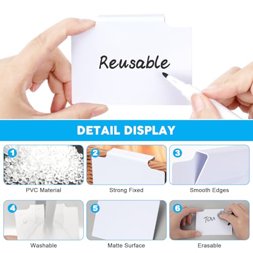 33PCS Basket Labels Clip On, 30 Labels for Storage Bins Removable