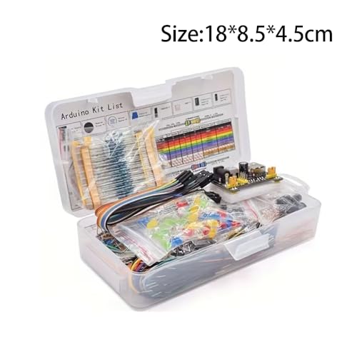 830 Points Breadboard Kit with Jumper Wires & Electronic Components for Arduino UNO R3, Electronics Starter Kit for Beginners, DIY Circuit Projects