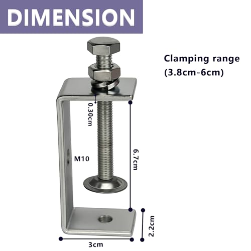 Rust Resistant C-Clamps, Mini Tiger Clamps for Woodworking, Heavy Duty Metal U Clamps with Stable Wide Jaw Opening/I-Beam Design for Metal Working Woodworking Welding Building (2 9/16 In-6pcs) - size: 2 9/16 In-6pcs