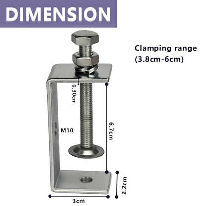 Rust Resistant C-Clamps, Mini Tiger Clamps for Woodworking, Heavy Duty Metal U Clamps with Stable Wide Jaw Opening/I-Beam Design for Metal Working Woodworking Welding Building (2 9/16 In-6pcs) - size: 2 9/16 In-6pcs