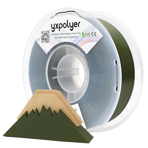 YXpolyer PLA Plus Filament 1.75mm Olive Green Food-Grade PLA Material - color: Olive Green
