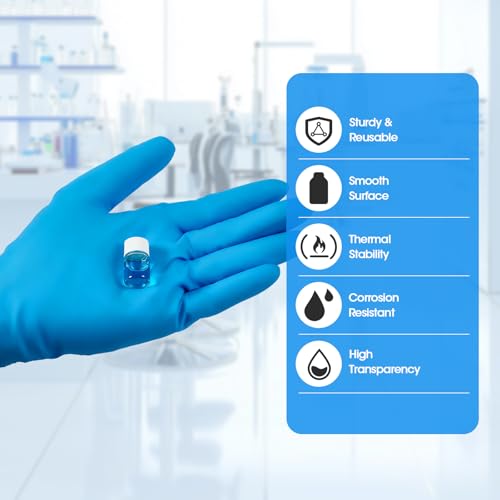 12PCS 2ml Clear Glass Small Vials with White Screw Caps & Plastic Stoppers - color: CLEAR, size: 2ml