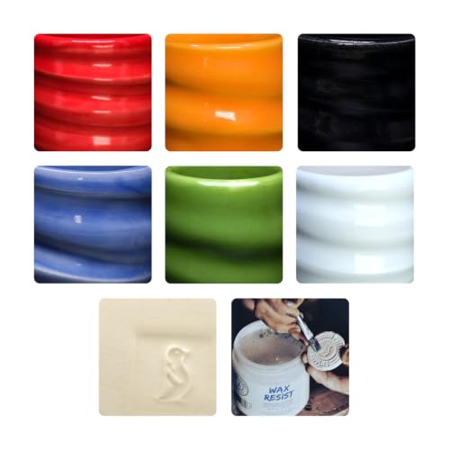 Penguin Pottery - Ceramic Glaze - Low-Fire Cone 06 to 04 - Penguin's Choice Series - Multicolor - Set of 8 Jars (4 fl.oz | 118 ml Each) - color: Penguin's Choice Series (Low Fire)