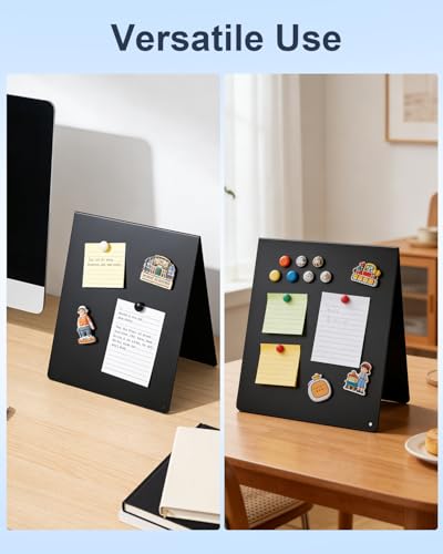 UCEC 11.8"x10"V-Shaped Metal Magnet Board, Black Magnetic Bulletin Board - color: Black 1 Pcs V Shape