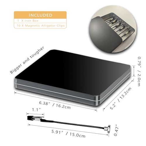 Metal Painting Stand Base Holder, 10 PCS Magnetic Bendable Alligator Clip - color: Black, size: S