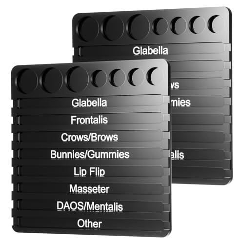 Chunful 2 Pack Acrylic Syringe Tray Organizer, 8 Slots Each, Vial Holder - color: Black