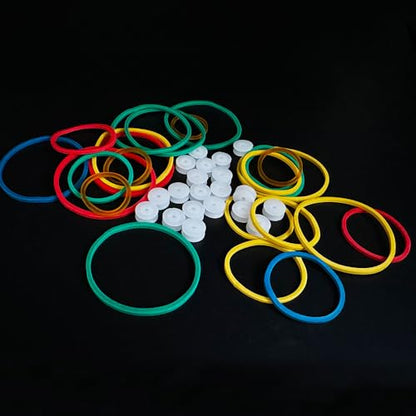 30PCS 2mm Hole Plastic Pulley Wheel Belt Pulley Drive Pulley with Rubber Band Transmission Belt Pulley Belt for DIY Model Toy RC Car Truck Robot Airplane Parts (White 9.3mm Diameter, 2mm Hole) - style: White 9.3mm diameter