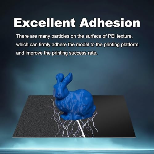 230x230mm Black Build Plate for Kobra 2/Kobra 2 Pro/Kobra 2 Neo/Kobra/Kobra Go, Double Sided Textured PEI+Smooth PEI Flexible Spring Steel Platform Heated Printing Bed for Anycubic 3D Printer - size: 230x230mm