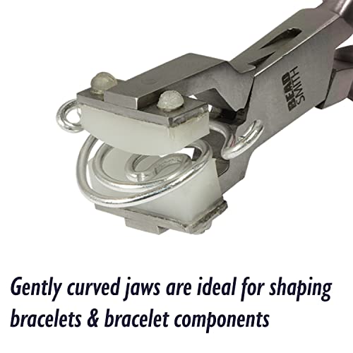 The Beadsmith Nylon Jaw Bracelet Bending Pliers, 6.25 inches (159mm), Comfort Grip Handle with Double-leaf Spring - style: Jaw Bracelet Bending