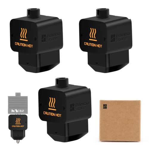Bamboo Original 3PCS Hotend Silicone Sock for Bambu Lab H2 Series,Hotend Heater Block Silicone Cover,High Temperature Resistance,Compatible with H2D/H2C/H2S 3D Printer - style: H2 Series Silicone Sock