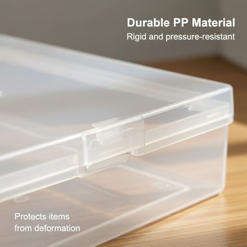 6-Pack Clear Plastic Storage Containers with Hinged Lid - color: Zfyoung 6 pcs plastic cosmetic jar