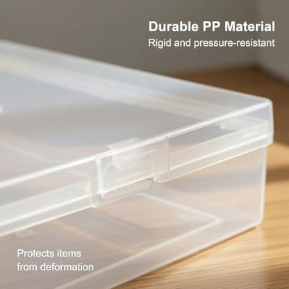 6-Pack Clear Plastic Storage Containers with Hinged Lid - color: Zfyoung 6 pcs plastic cosmetic jar