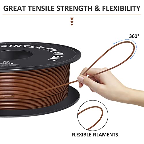 Geeetech 3D Printer PLA Filament 1.75mm Brown, 1KG - color: 1kg Pla New Brown