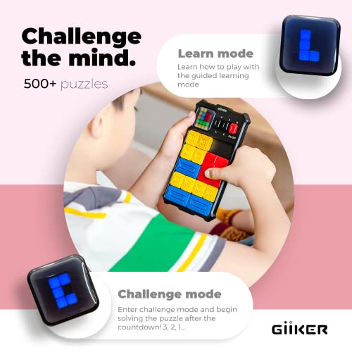 GiiKER Super Slide Puzzle Game, 500+ Challenges, STEM Toy for Ages 6+ - color: Pink
