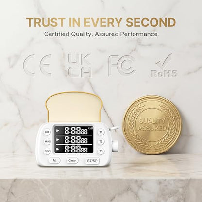 Digital Kitchen Timer for Cooking Magnetic Countdown Timers White - color: White