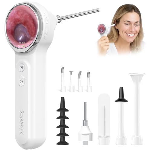 Digital Otoscope Set with 1.85" IPS Screen and LED Lights Ear Scope 720P HD