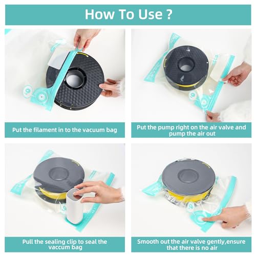 3D Printer Filament Storage Bag Vacuum Kit,20Pcs Spool Storage Sealing Bags - size: 30*34*20pcs