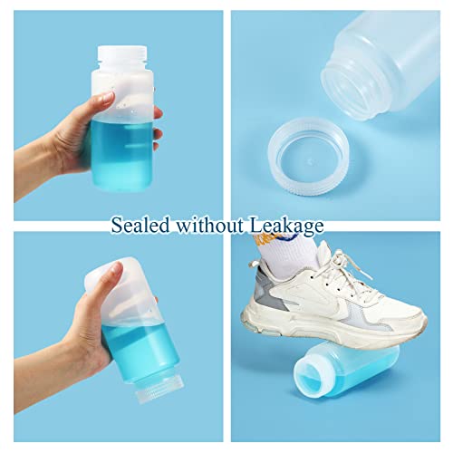 Hoolerry 20 Pcs 16oz/ 500ml Plastic Sample Bottles Wide Mouth Lab - size: 16oz/ 500ml